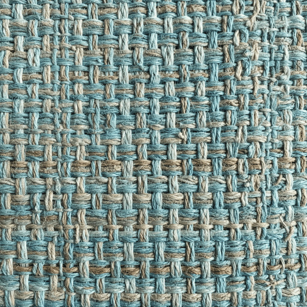 Close up of recycled nylon fabric texture from fishing nets