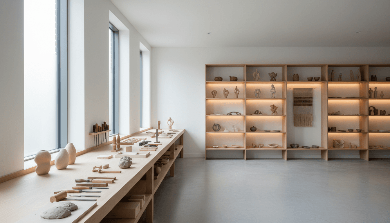 Full view of EcoPentra studio workspace showing multiple stations