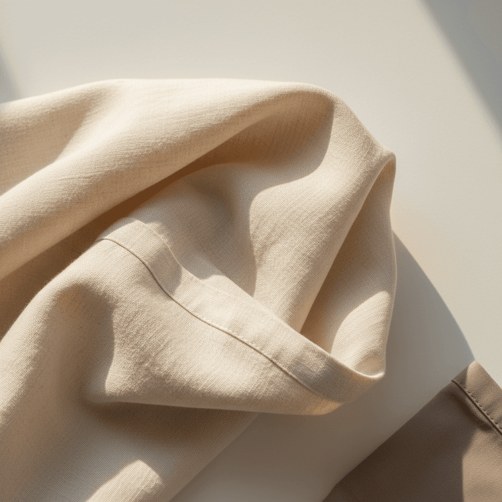 AI-generated clothing samples and fabric detail work